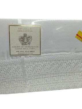 New Cannon Royal Family Colurt of Versailles‎ Venise Lace Full Flat Sheet